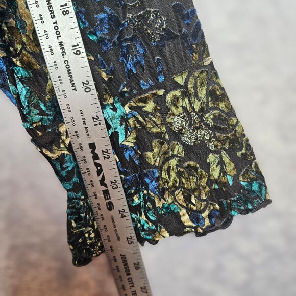 Coldwater Creek Floral Print Blouse Womens 2X Top colorful career office modest - Picture 4 of 12